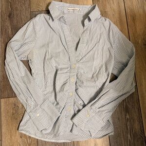 Abercrombie & Fitch Blue and White Cinched Striped Shirt (Offers welcome!)